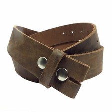 Wechselgürtel mit Druckknöpfe 4 cm breit dunkelbraun 100% Büffelleder