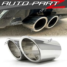 2x Edelstahl Auspuffblenden