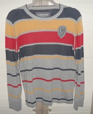MARC O´POLO HERREN PULLOVER GRAU/ORANGE/GELB GESTREIFT GR.M