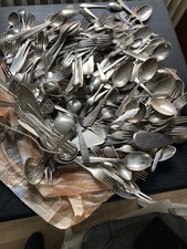 9 Kg Silberschrott, Besteckteile OHNE MESSER 90er  Silberauflage