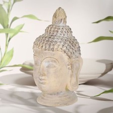 Buddha Kopf Statue Skulptur Dekofigur Feng Shui Kunststein Polyresin 55 cm