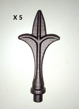 5 x Metall schweißbarer Schienenkopf Schmiedeeisen Endstücke Tore Geländer Zaun