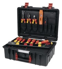 Wiha Werkzeugsortiment Basic Set L Electric 17-teilig im Schutzkoffer, 45530