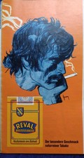 Reval ohne Filter Zigaretten, originale Werbung aus 1974