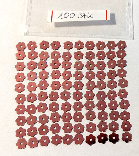100 pailletten blüten 5mm - ",