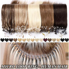 200 Strähnen Microring Loop 100% Remy Echthaar Extensions Bead Nano Ring 1G 0,5G