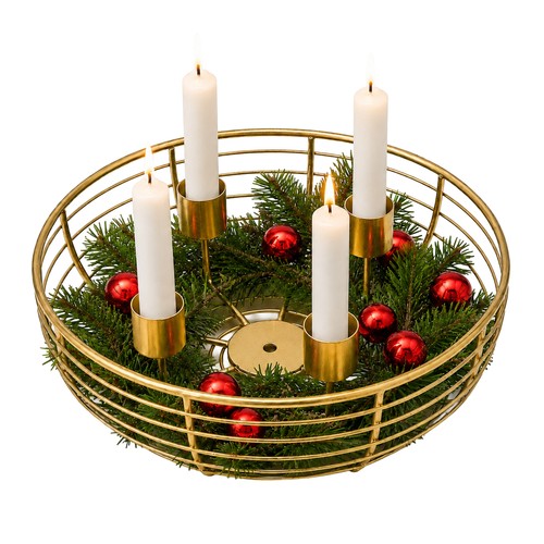 Adventskranz metallschale - adventskranz,