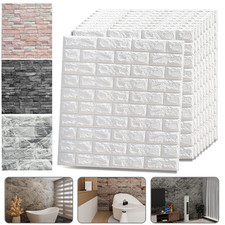 10-100 Stück 3D-Tapete Wandpaneele Selbstklebend Ziegel Wasserfest Wandaufkleber