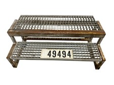 Alu Edelstahl Treppe Tritt 60x108x43cm  49494