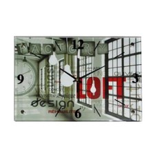 Wanduhr aus Glas Loft Motiv