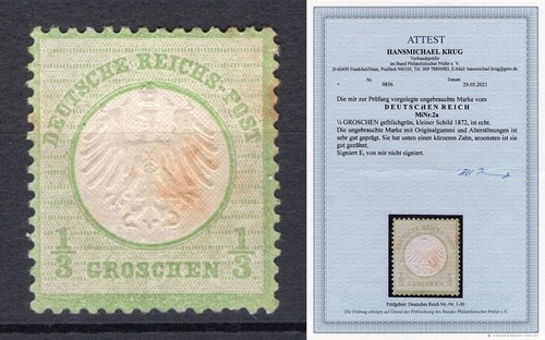 Deutsches reich 1872 2a - reich, mi.2a