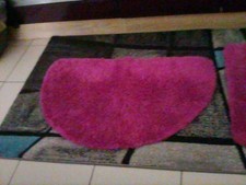 Badematten-Set 2-tlg. Fuchsia 100% Polyester, Neu