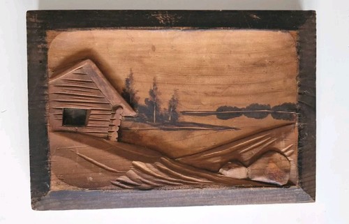 Holzbild handgeschnitzt - ,