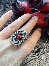 Ring aus Perlen / Spinne /Peyote Beaded Ring/ Handmade Perlenring