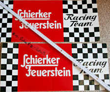 Orig. 2 St. große Sticker,Aufkleber , " SCHIERKER FEUERSTEIN Racing Team "