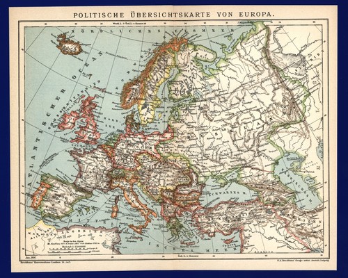 Landkarte 1906 europa - landkarte,