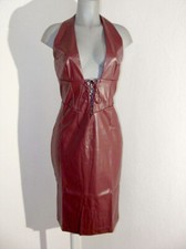 Sexy PU Leder Imitat Kleid Rot