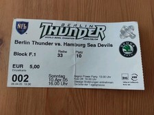 Used Ticket Football NFL Europe 10.04.2005 Berlin Thunder vs Hamburg Sea Devils