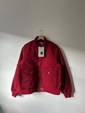 Neu! Carhartt WIP Stanton Jacket Scarlet, Stone washed, Gr. M