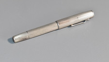 Zigarren Kolben Füllfederhalter Füller 900 Silber Kolbenfüller alt Fach #B2