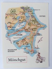 Ansichtskarte Rügen-Mönchgut-Landkarte