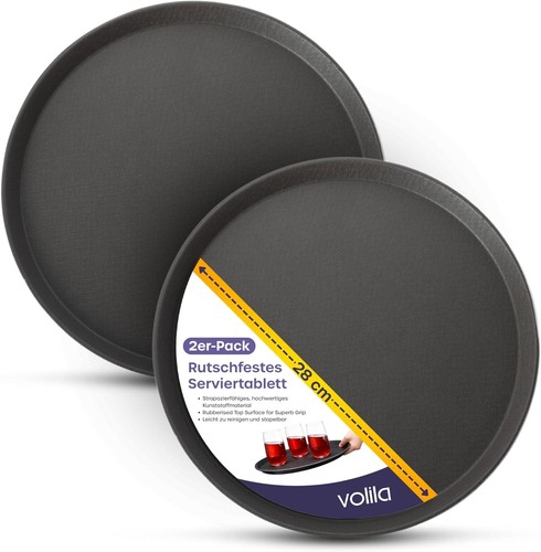Volila schwarzes rundtablett - schwarzes,