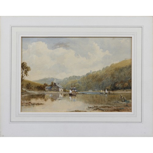 Aquarell einer zweimastbrigg - einer,