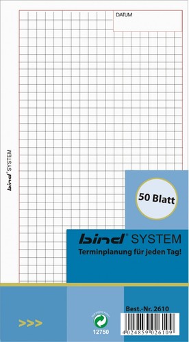 Bind systemeinlage kariert din - kariert,