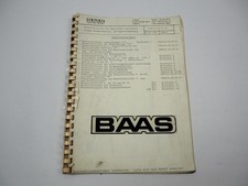 Baas Frontlader Arbeitsgeräte Ladeschwinge 72 Ersatzteilliste 1975