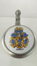 Alter Glas Bierkrug mit