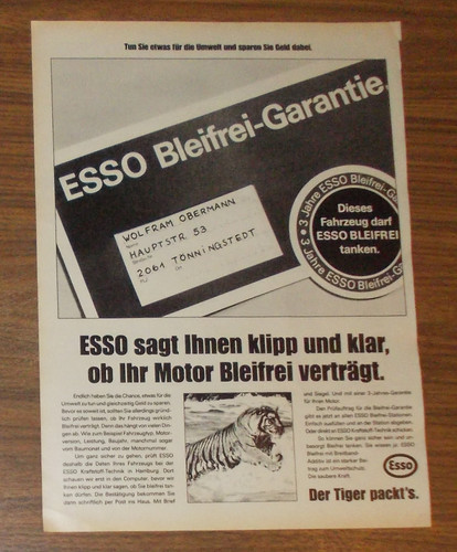Rare advertising esso - advertising,