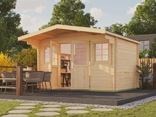 Gartenhaus ✅ mit 2m Doppeltür ✅ ISO 5x3,2m ✅ 34mm Gerätehaus Schuppen Hütte Holz