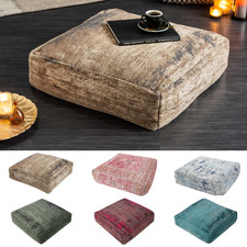 XL Bodenkissen 70 x 70 cm Baumwolle Sitzkissen Orientalisch mit Styroporkugeln