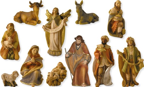 Krippenfiguren set teilig - set, 11-teilig