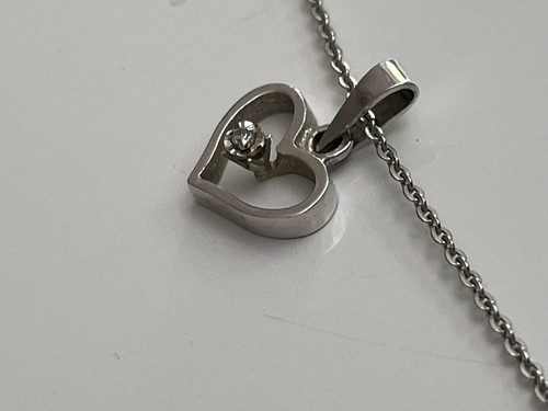 Kette mit herz anhänger 333 - kette,