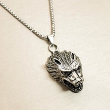 Halskette Wolf Anhänger