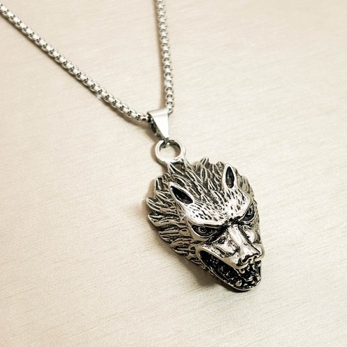 Halskette wolf anhänger - wolf,