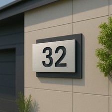 3d Hausnummer PARIS Hausnummernschild Acryl Edelstahl Design schwarz anthrazit