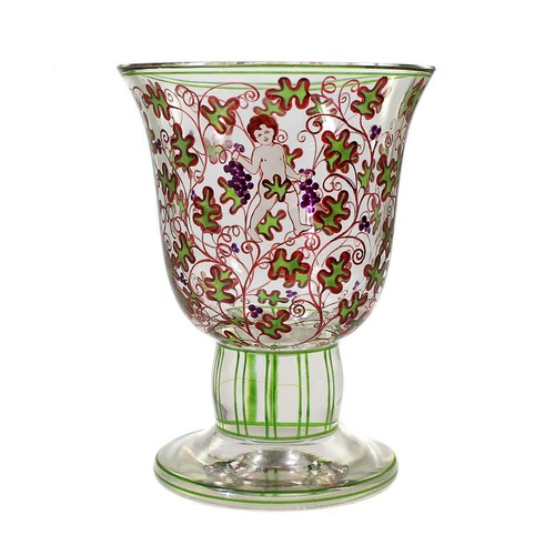 Pokal aus farblosem glas mit - farblosem,