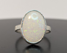 Opal Ring in 925 Silber Multi Color Farbenprächtig Handarbeit