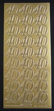 Sticker Zahlen in gold: 25/ 30/ 40/ 50/ 60/ 65/ 70/ 75/ 80 zur Auswahl Ziffern