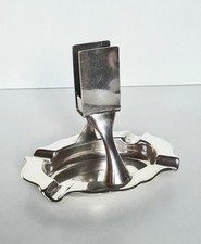 Aschenbecher Mit Tür Kiste D´Streichhölzer Versilbertes Metall G.A.G Germany