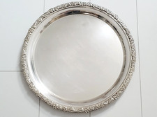 44 cm runde Servierplatte Versilbert Hotelsilber HEPP Pforzh. 2,37 kg