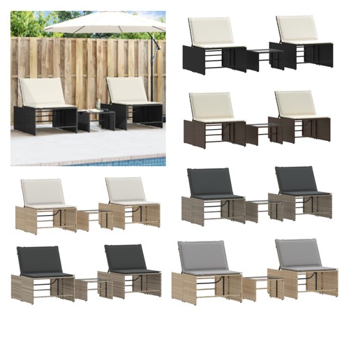 Stk poly rattan sonnenliege - 2, stk.