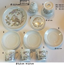 Hutschenreuter Sammelgeschirr 211 november Schnepfe Dezember Maise Mai Glocke