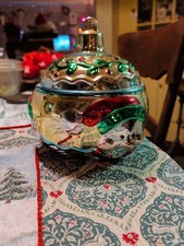Vtg Snowman Candy Cookie Jar