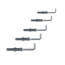 Universaldübel mit Winkelhaken 8 x 40 mm 100 Stück Spreizdübel Hakendübel