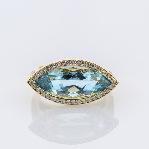 Ring aus 750er - gelbgold, mit
