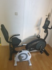 Hop-Sport Liegeheimtrainer HS-040L mit Pulssensoren Sitzergometer Root Silber