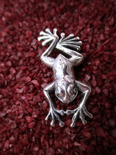 Witziger Kettenanhänger Frosch 925 Sterlingsilber 4 x 2 cm halbplastisch